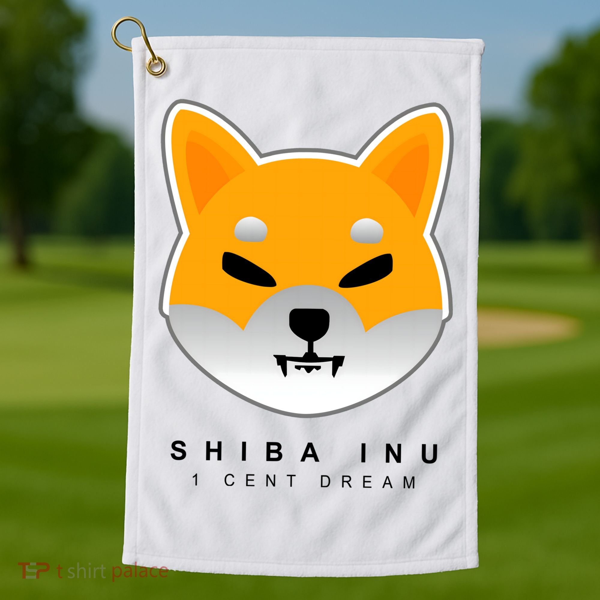 Shiba Inu 1 Cent Dream Crypto Trading Golf Towel