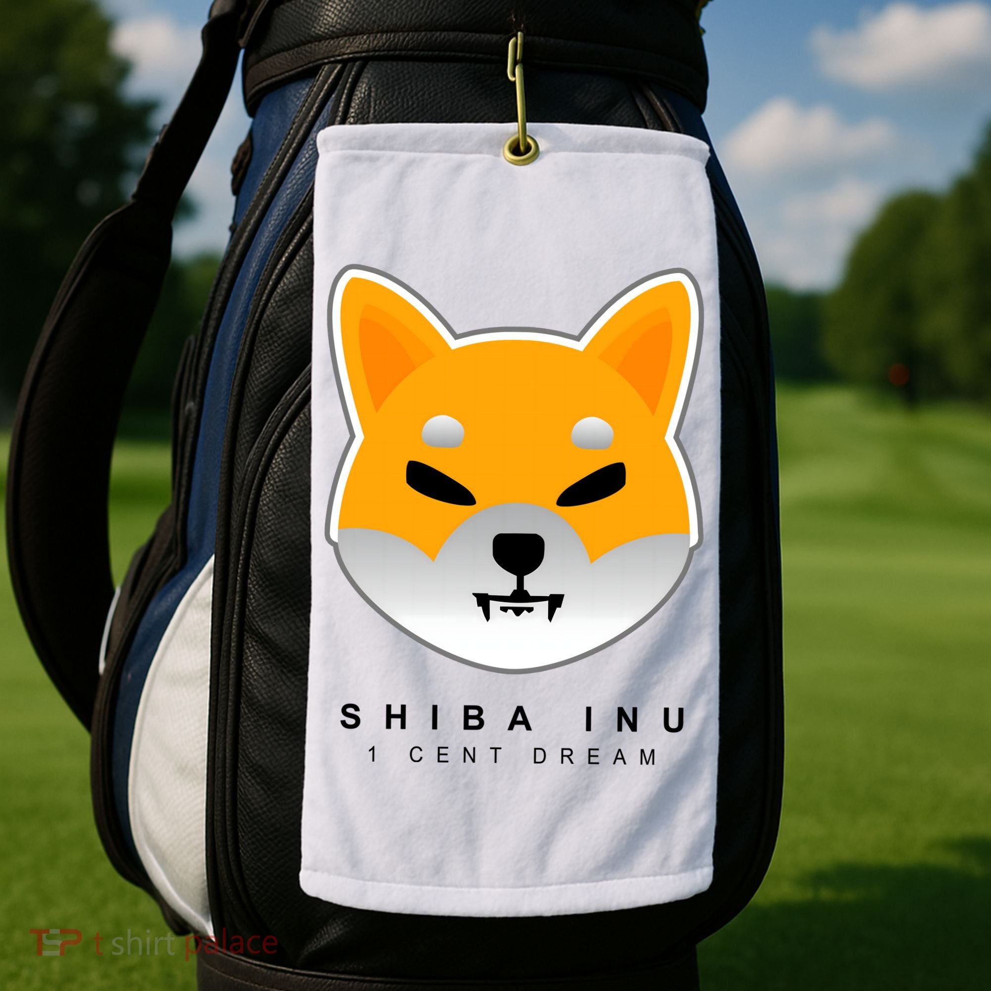 Shiba Inu 1 Cent Dream Crypto Trading Golf Towel