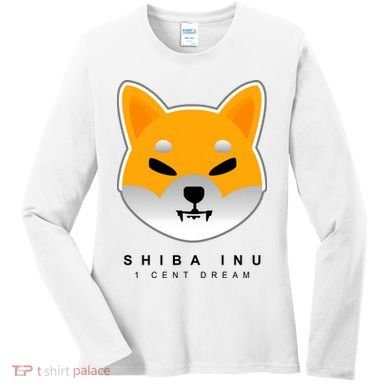 Shiba Inu 1 Cent Dream Crypto Trading Women's Long Sleeve Shirt