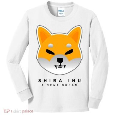 Shiba Inu 1 Cent Dream Crypto Trading Kids Long Sleeve Shirt