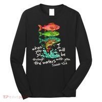 Sardines Isaiah 43:2 Scripture Faith Based Beach Fish Bible Verse Long Sleeve Shirt thumb 0