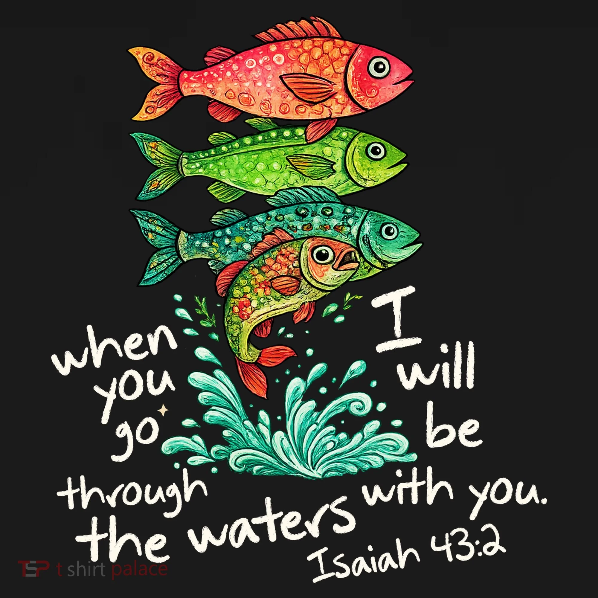 Sardines Isaiah 43:2 Scripture Faith Based Beach Fish Bible Verse Ornament