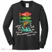 Sardines Isaiah 43:2 Scripture Faith Based Beach Fish Bible Verse Kids Long Sleeve Shirt thumb 0
