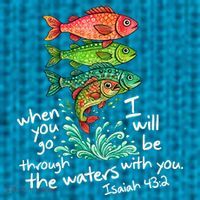 Sardines Isaiah 43:2 Scripture Faith Based Beach Fish Bible Verse T-Shirt thumb 2