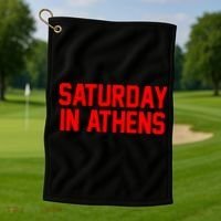 Saturday In Athens Football Cool Gift Golf Towel thumb 1