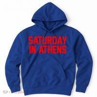 Saturday In Athens Football Cool Gift Hoodie thumb 0