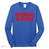 Saturday In Athens Football Cool Gift Long Sleeve Shirt thumb 0