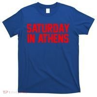 Saturday In Athens Football Cool Gift T-Shirt thumb 0