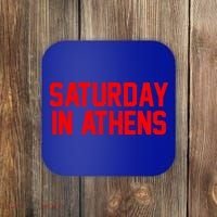 Saturday In Athens Football Cool Gift Coaster thumb 0