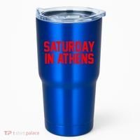 Saturday In Athens Football Cool Gift Tumbler thumb 0