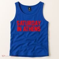 Saturday In Athens Football Cool Gift Tank Top thumb 2