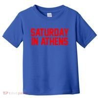 Saturday In Athens Football Cool Gift Toddler T-Shirt thumb 0