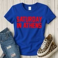 Saturday In Athens Football Cool Gift Women's T-Shirt thumb 3