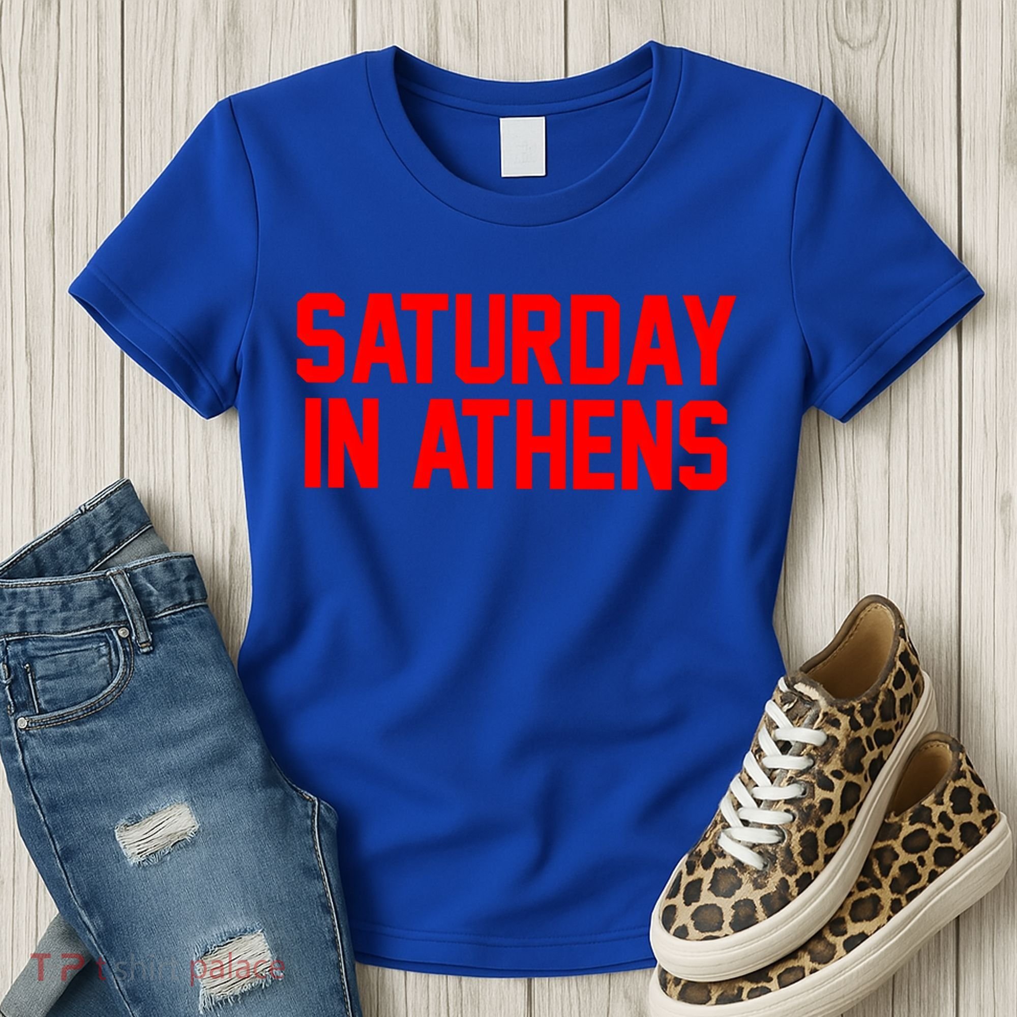 Saturday In Athens Football Cool Gift Women's T-Shirt