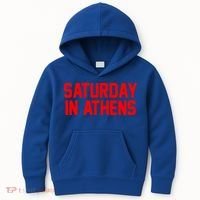 Saturday In Athens Football Cool Gift Kids Hoodie thumb 0