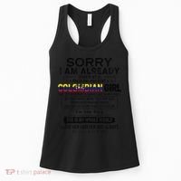 Sorry IM Already Taken By A Freaking Awesome Colombian Women's Tank Top thumb 0