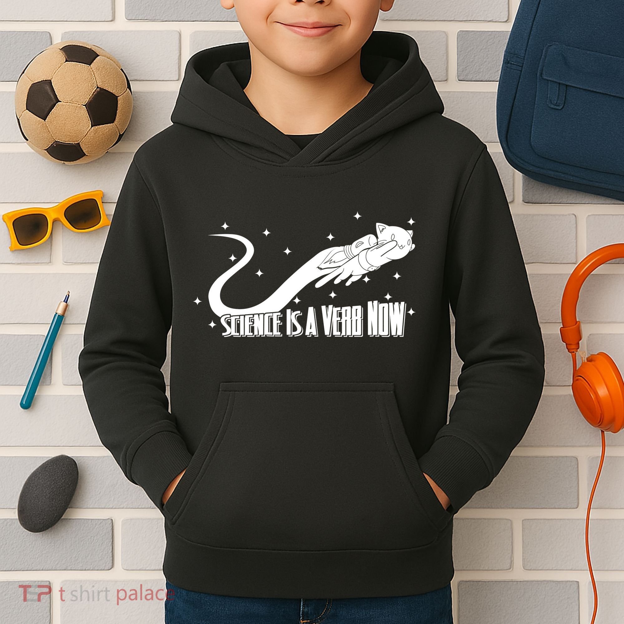 Science Is A Verb Now Kids Hoodie