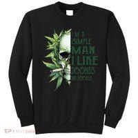 Skull I’M A Simple Man I Like Doobies And Boobies Sweatshirt thumb 0