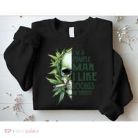 Skull I’M A Simple Man I Like Doobies And Boobies Sweatshirt thumb 2