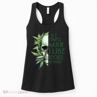 Skull I’M A Simple Man I Like Doobies And Boobies Women's Tank Top thumb 0