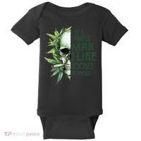 Skull I’M A Simple Man I Like Doobies And Boobies Baby Bodysuit thumb 0