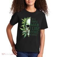 Skull I’M A Simple Man I Like Doobies And Boobies Kids T-Shirt thumb 2