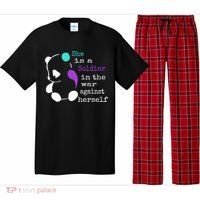 She Is A Soldier Semicolon Gift Suicide Prevention Awareness Gift Pajama Set thumb 0