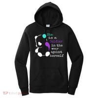 She Is A Soldier Semicolon Gift Suicide Prevention Awareness Gift Women's Hoodie thumb 0