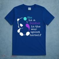 She Is A Soldier Semicolon Gift Suicide Prevention Awareness Gift T-Shirt thumb 5