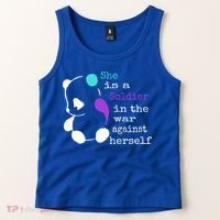 She Is A Soldier Semicolon Gift Suicide Prevention Awareness Gift Tank Top thumb 2