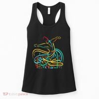 Sufism Islamic Arabic Calligraphy Art Sufi Whirling Women's Tank Top thumb 0