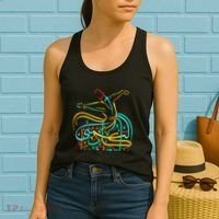Sufism Islamic Arabic Calligraphy Art Sufi Whirling Women's Tank Top thumb 2