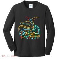 Sufism Islamic Arabic Calligraphy Art Sufi Whirling Kids Long Sleeve Shirt thumb 0