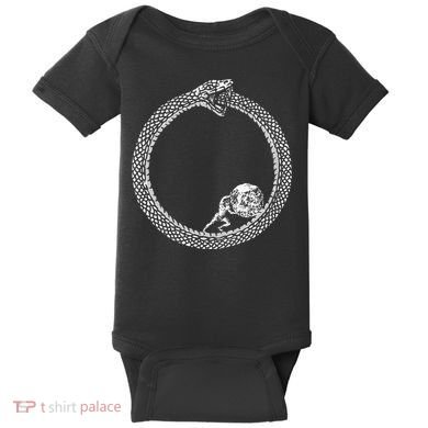 Sisyphus In An Ouroboros Snake Baby Bodysuit