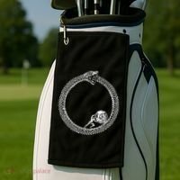 Sisyphus In An Ouroboros Snake Golf Towel thumb 2