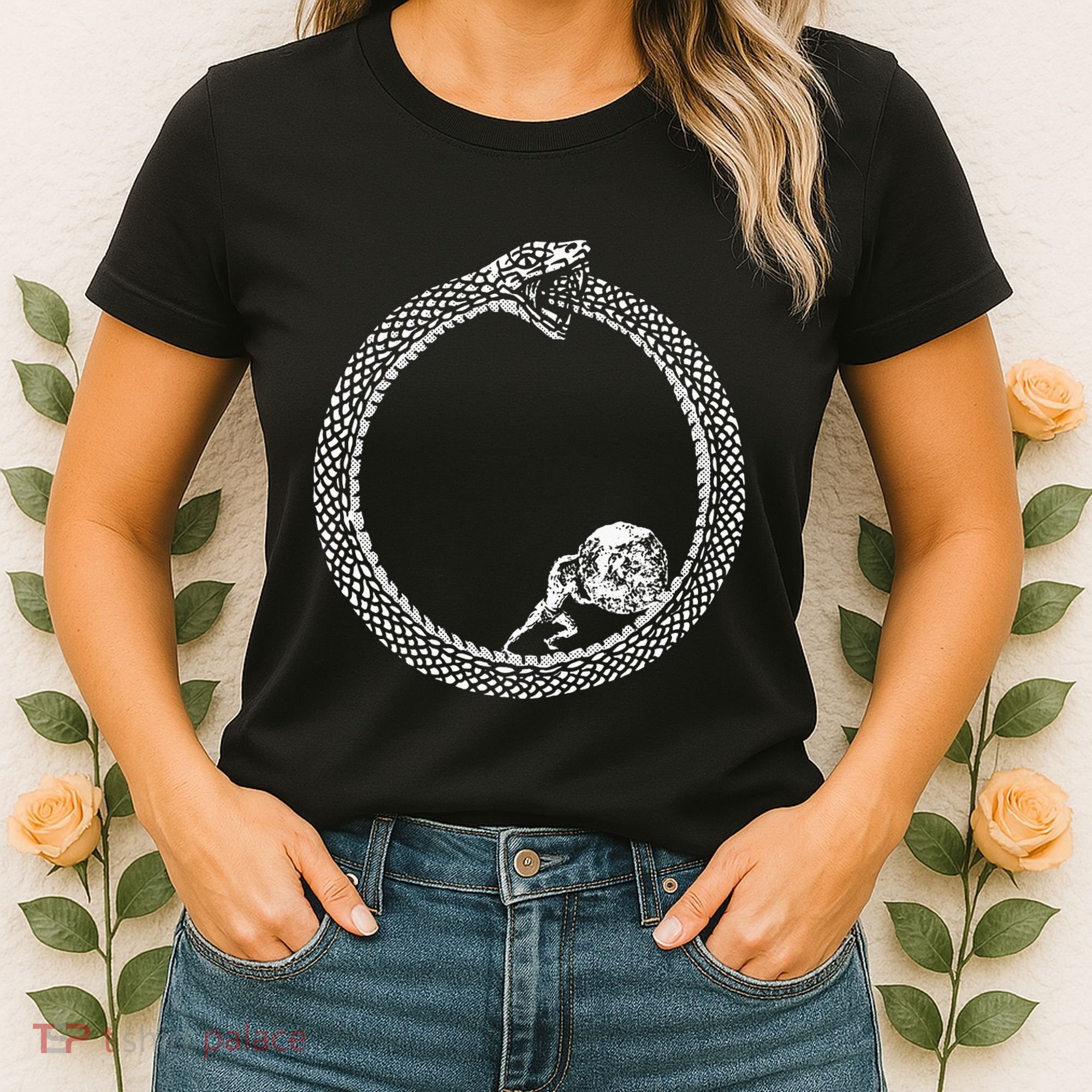 Sisyphus In An Ouroboros Snake Women's T-Shirt