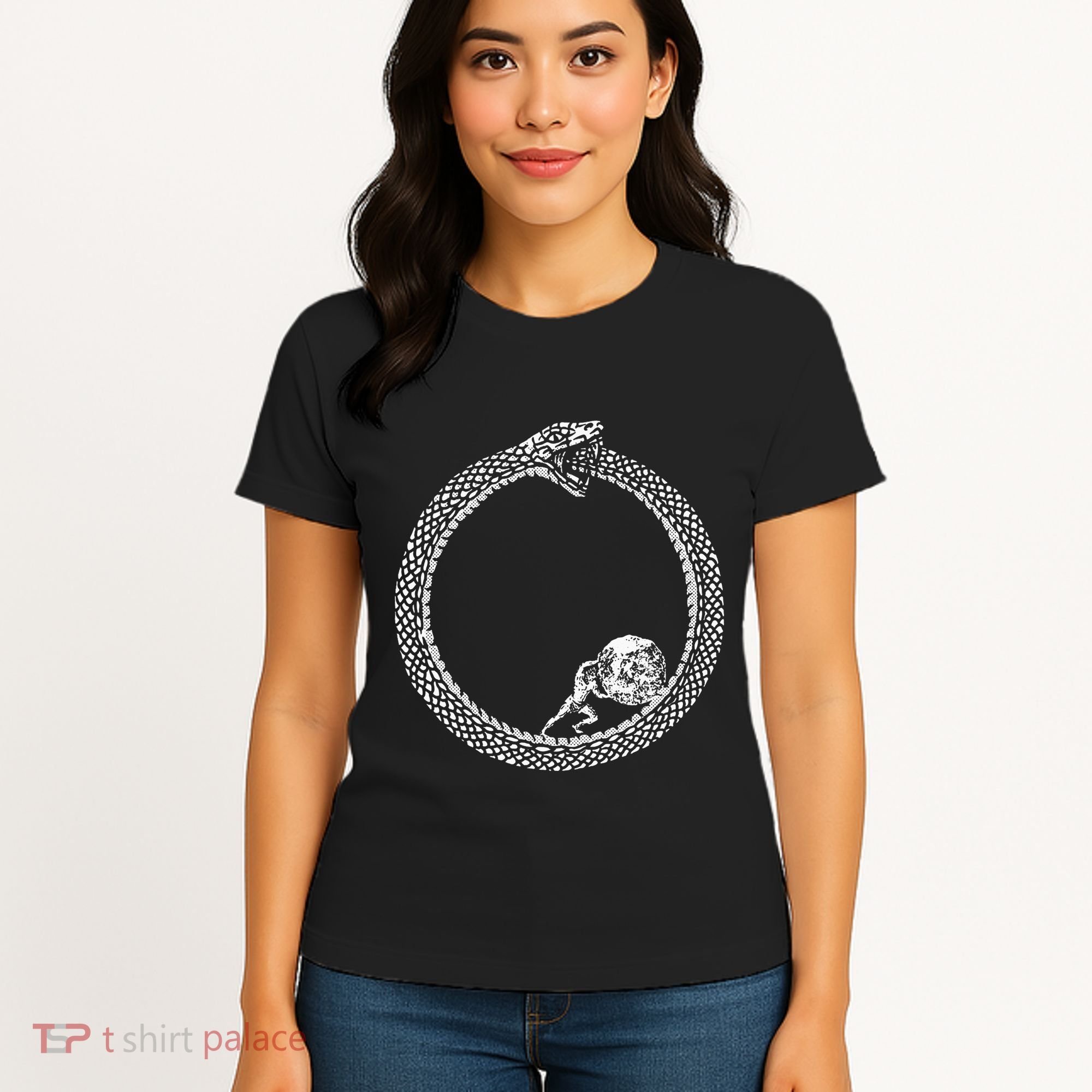 Sisyphus In An Ouroboros Snake Women's T-Shirt