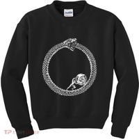Sisyphus In An Ouroboros Snake Kids Sweatshirt thumb 0