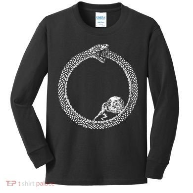 Sisyphus In An Ouroboros Snake Kids Long Sleeve Shirt