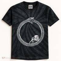 Sisyphus In An Ouroboros Snake Kids Tie-Dye T-Shirt thumb 0