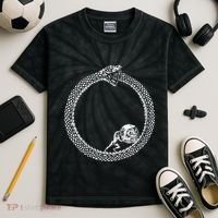 Sisyphus In An Ouroboros Snake Kids Tie-Dye T-Shirt thumb 2
