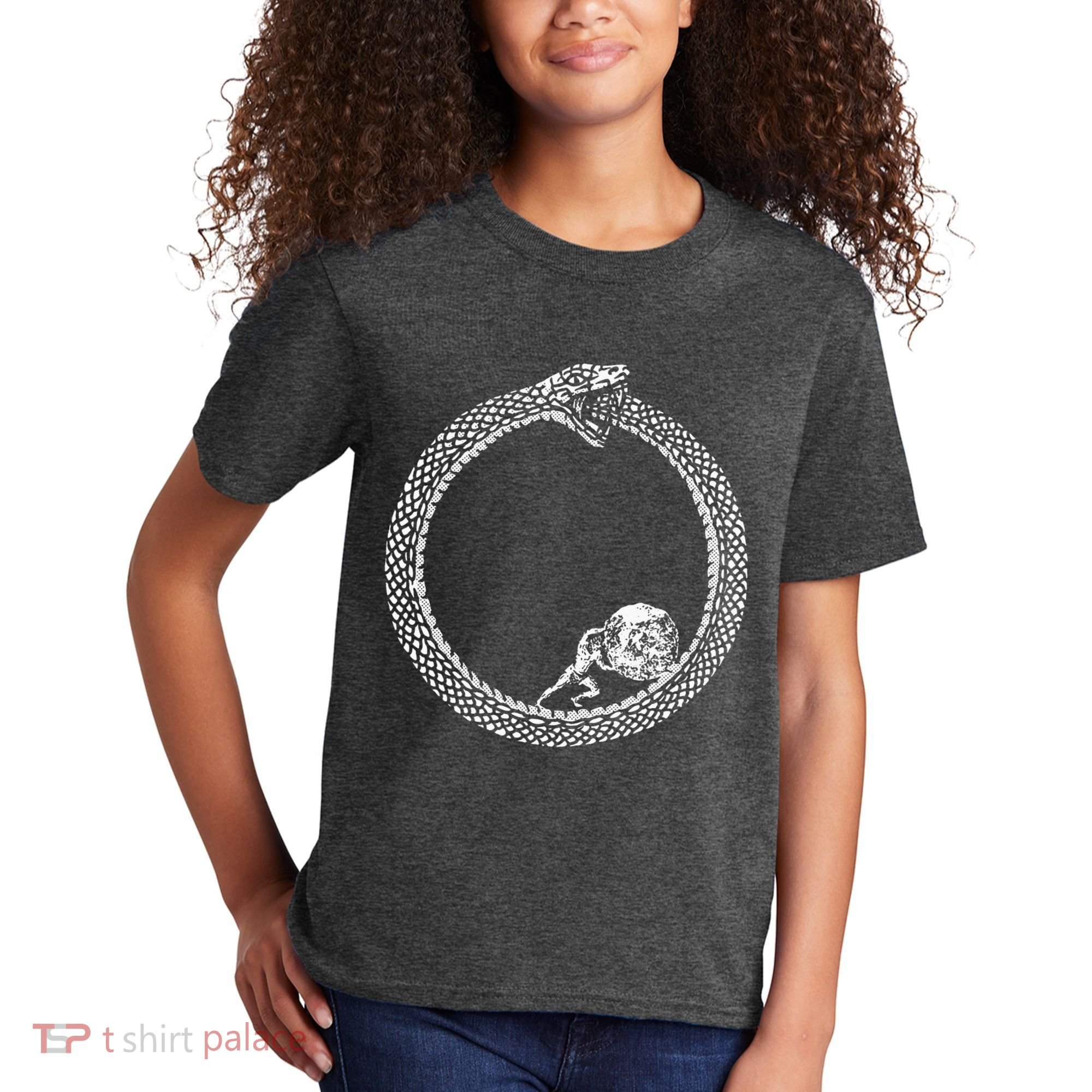 Sisyphus In An Ouroboros Snake Kids T-Shirt