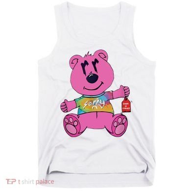 Sorry In Advance Pink Bear Holding Price Ticket Design Tank Top