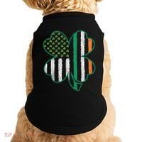 Shamrocks Irish American Flag Beautiful St Patricks Day Doggie Tank thumb 0