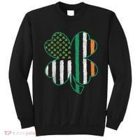 Shamrocks Irish American Flag Beautiful St Patricks Day Sweatshirt thumb 0