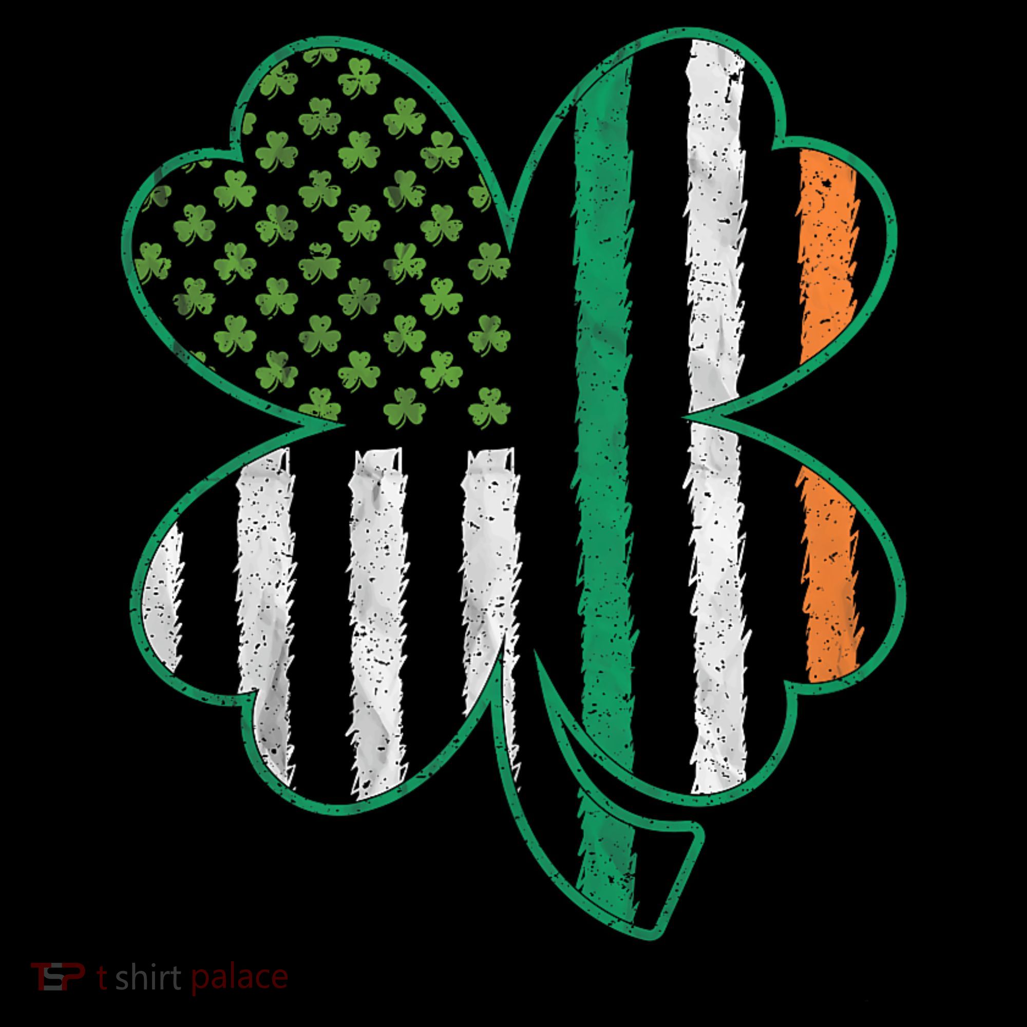 Shamrocks Irish American Flag Beautiful St Patricks Day Coffee Mug