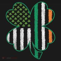 Shamrocks Irish American Flag Beautiful St Patricks Day Polo thumb 3