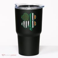 Shamrocks Irish American Flag Beautiful St Patricks Day Tumbler thumb 0