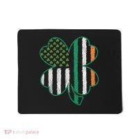 Shamrocks Irish American Flag Beautiful St Patricks Day Mousepad thumb 0