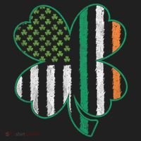Shamrocks Irish American Flag Beautiful St Patricks Day Golf Towel thumb 3